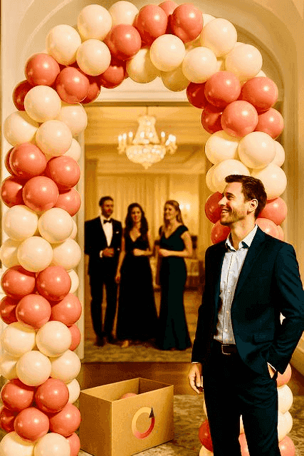 Professionelles Ergebnis mit PilaMania wiederverwendbarer Ballondekoration